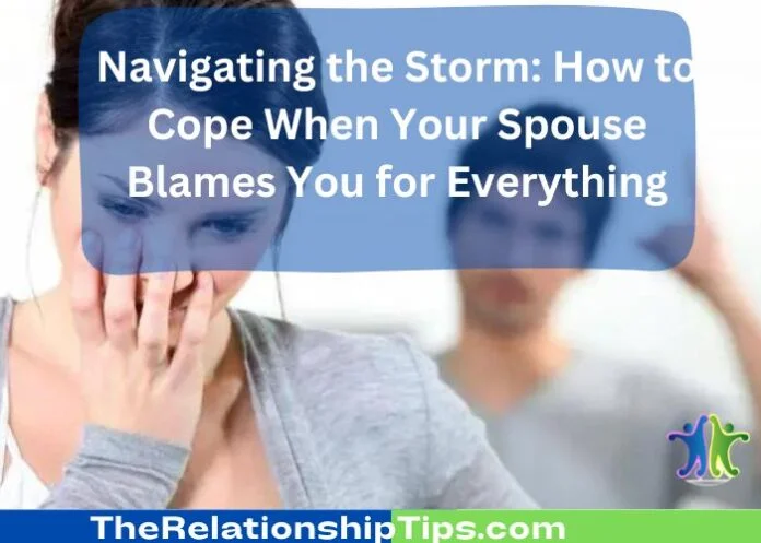 Navigating the Storm: How to Cope When Your Spouse Blames You for Everything